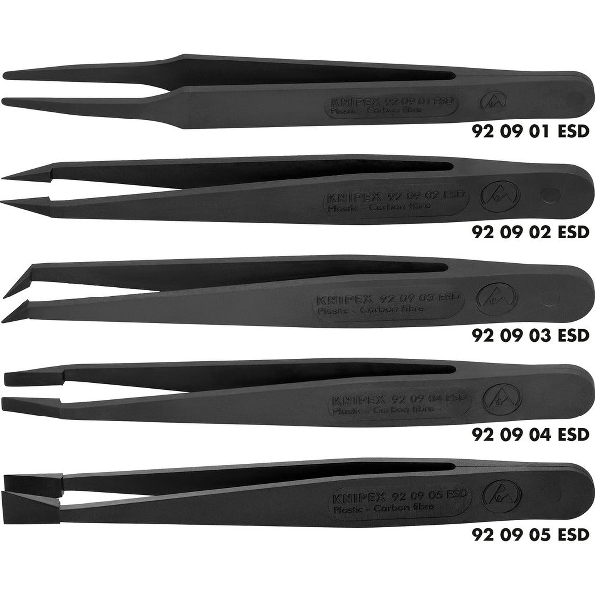 Knipex plastic tweezers ESD