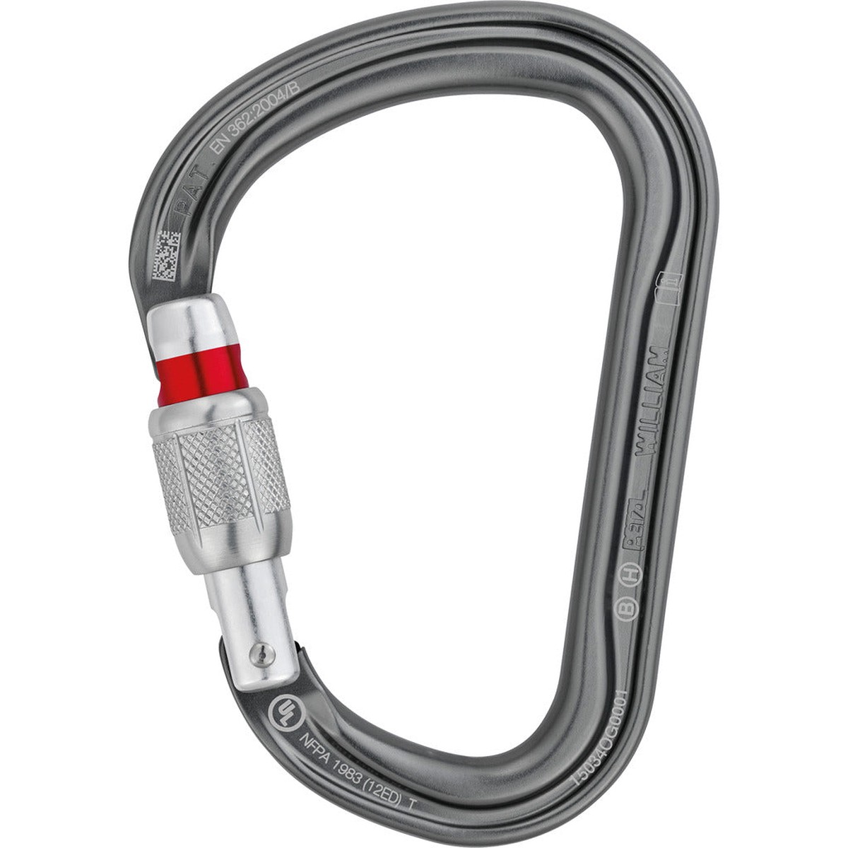 Aluminum carabiner HMS WILLIAM SCREW-LOOK