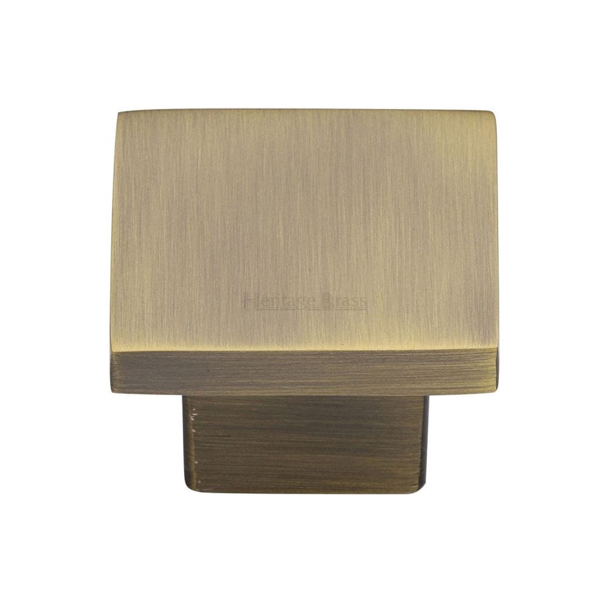 Heritage Brass Cabinet Knob Classic Square Design 40mm Antique Brass Finish