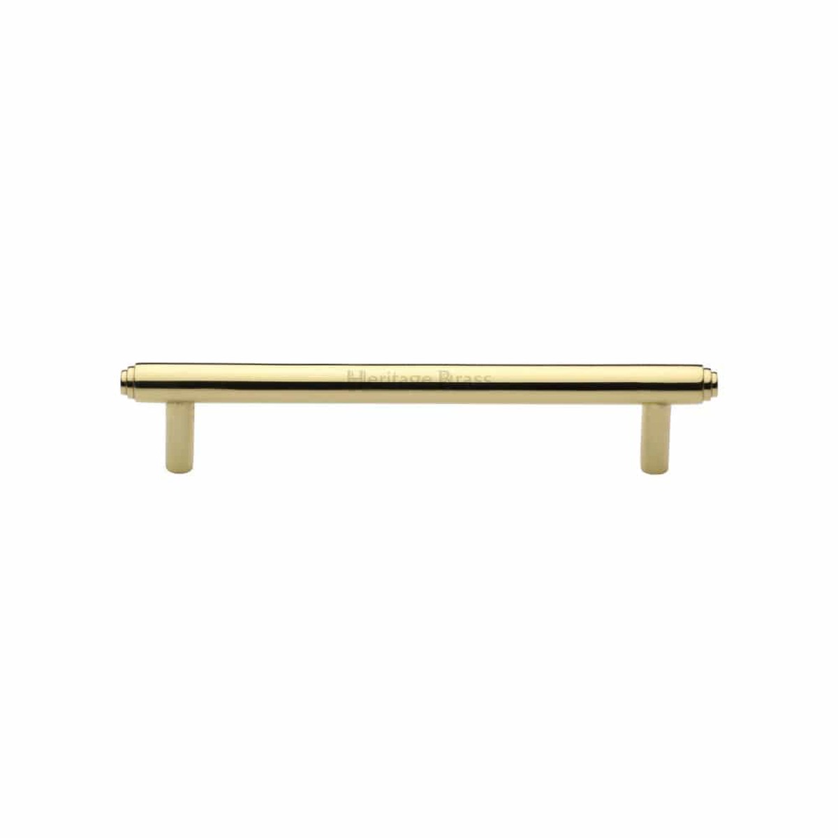 Heritage Brass Cabinet Pull Stepped Design 128mm CTC Polished Brass Finish