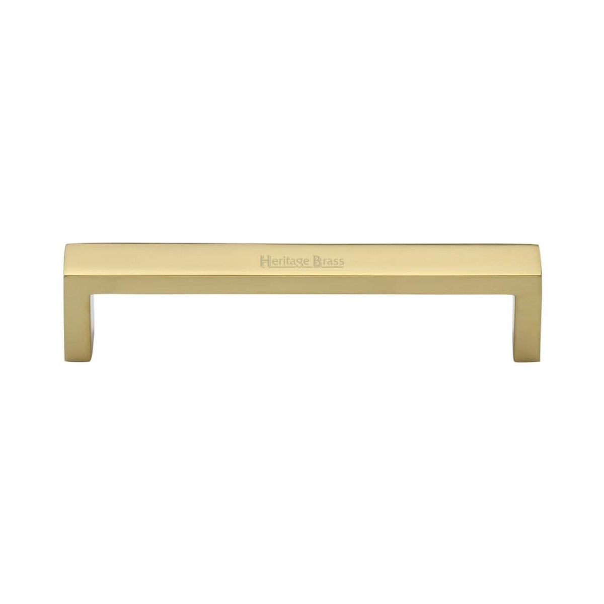 Heritage Brass Cabinet Pull Wide Metro Design 128mm CTC Polished Brass Finish