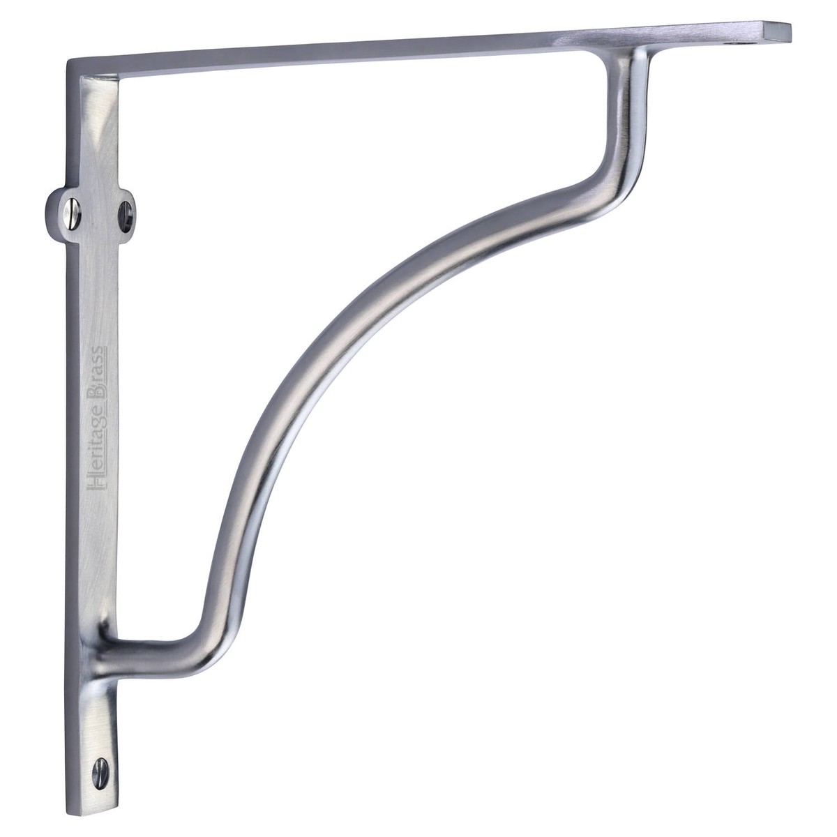 Heritage Brass Cable Shelf Bracket 8" x 8" Satin Chrome Finish