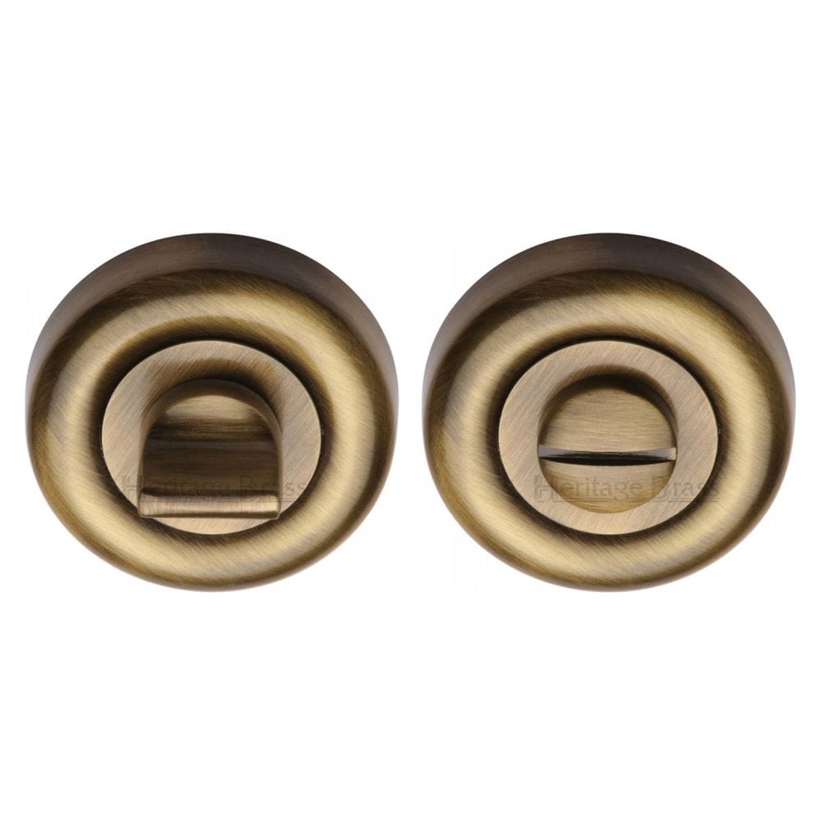 Heritage Brass Colonial Round Bathroom Turn and Release V6720 Antique Brass Finish