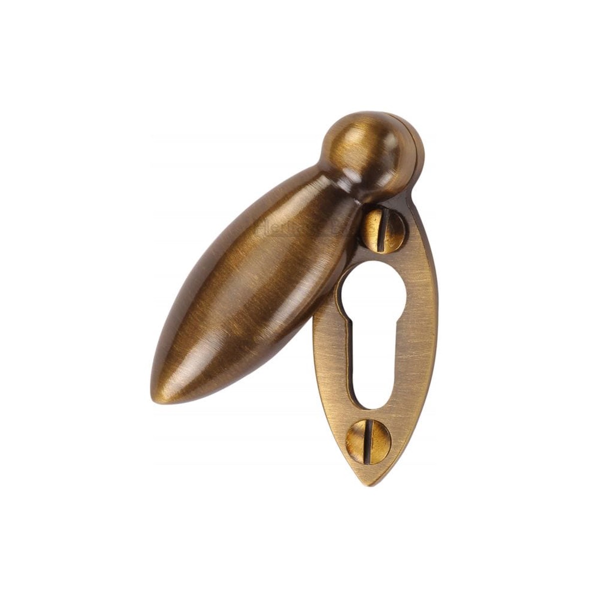 Heritage Brass Covered Keyhole Escutcheon Oval 59mm Antique Brass Finish