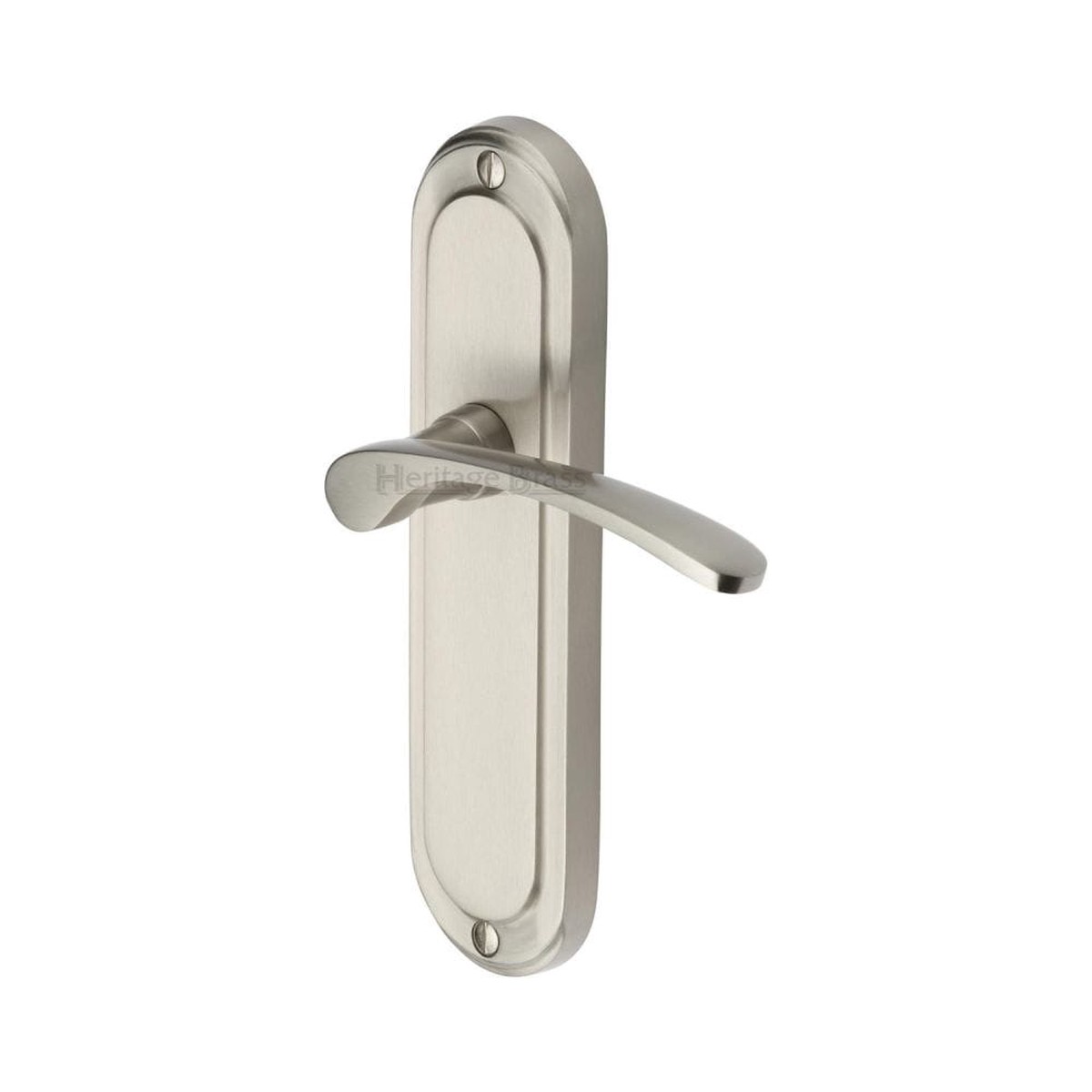 Heritage Brass Door Handle Lever Latch Ambassador Design Satin Nickel Finish