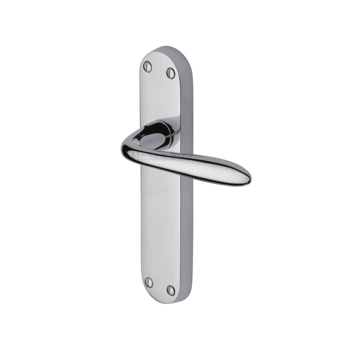 Heritage Brass Door Handle Lever Latch Sutton Design Polished Chrome Finish