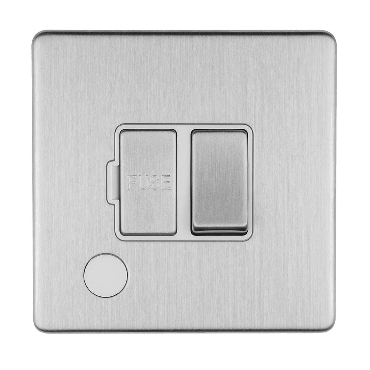 Best Seller Eurolite - Concealed 3mm 13Amp Switched Fuse Spur With Flex Outlet Stainless Steel (With Matching Trim)
