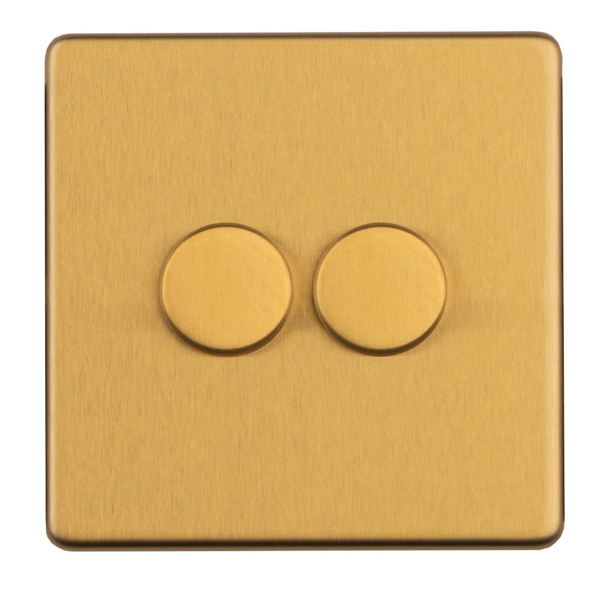 Eurolite - 2 Gang Dimmer Satin Brass