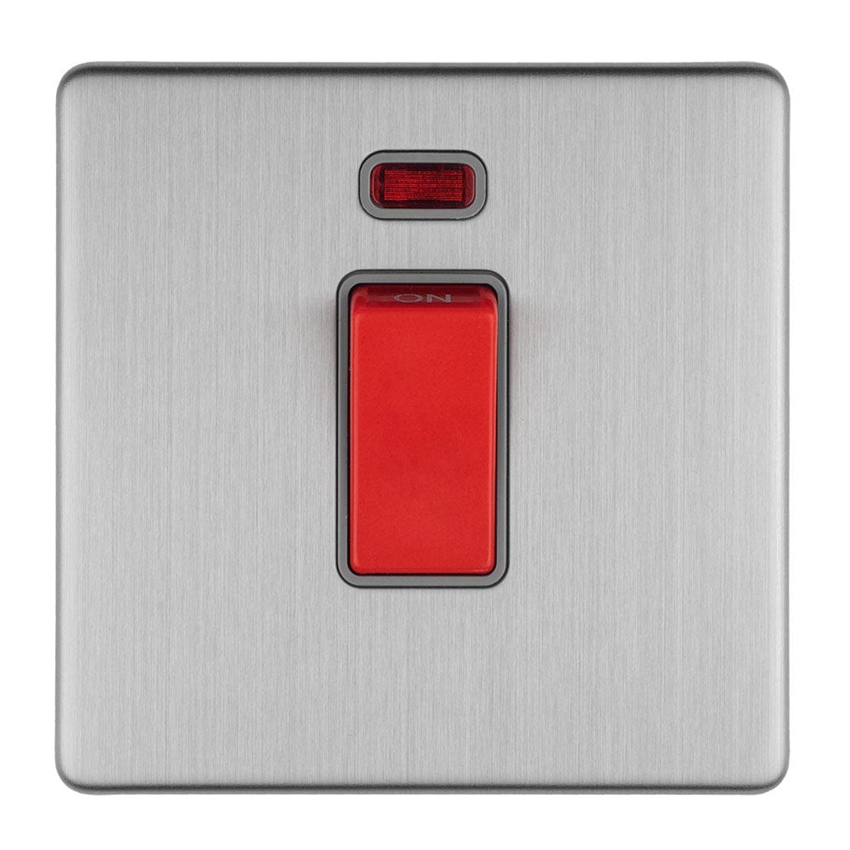 Hot Sale Eurolite - Concealed 3mm 1 Gang 45Amp Dp Switch With Neon Stainless Steel (With Matching Trim)