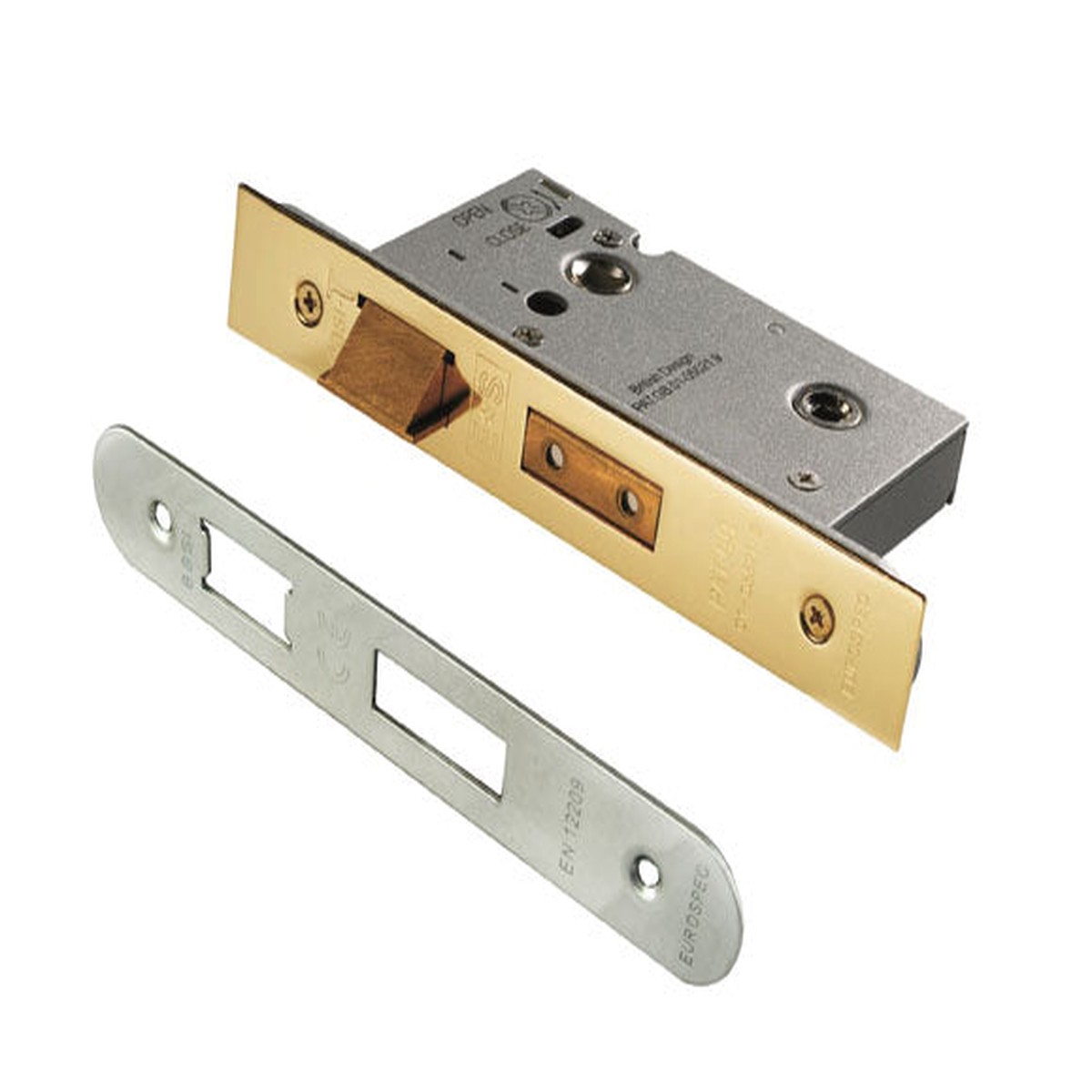 Eurospec - Bathroom Lock Radius 76mm - Satin Stainless Steel