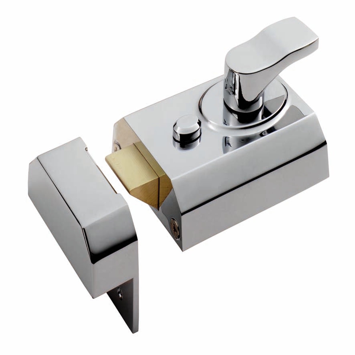 Eurospec - Deadlocking Rim Cylinder Nightlatch 60mm - Polished Chrome