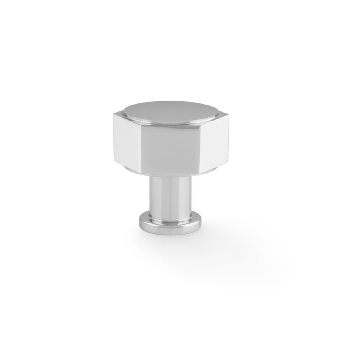 Alexander & Wilks - Vesper Hex Cabinet Knob 33mm - Polished Chrome