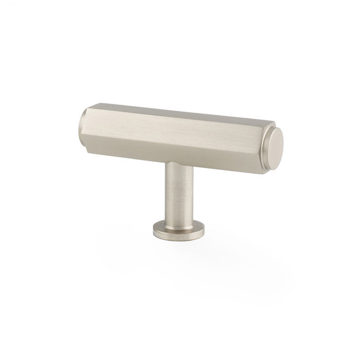 Alexander & Wilks - Vesper Hex T - Bar Cabinet Knob - Satin Nickel
