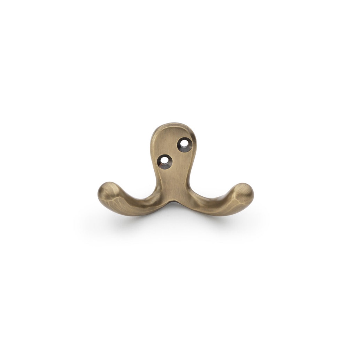 Alexander & Wilks - Victorian Double Robe Hook - Antique Brass