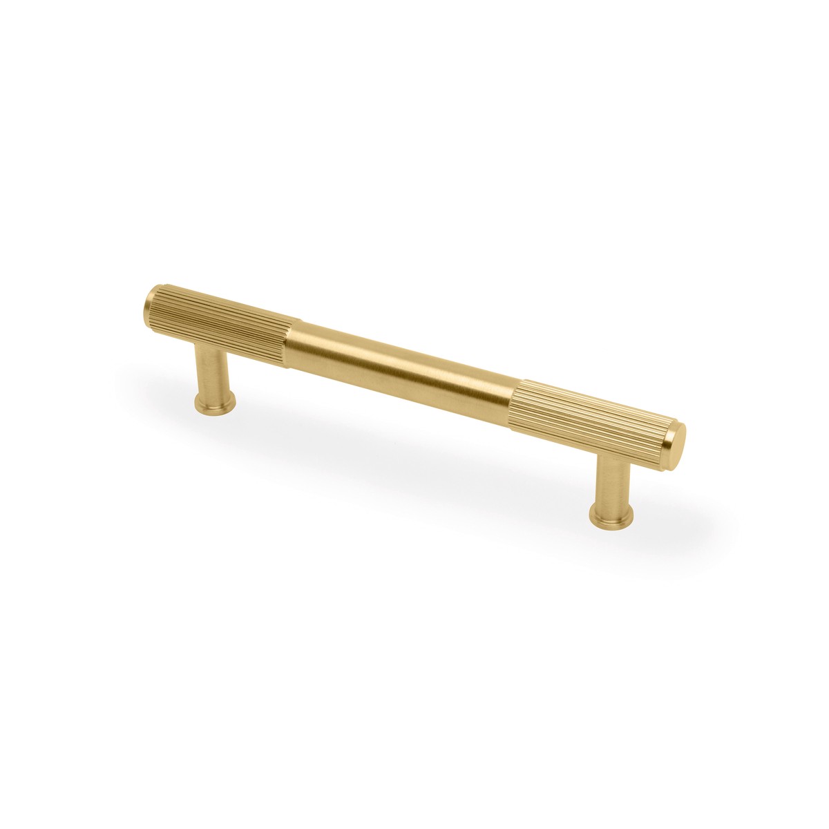 Alexander & Wilks - Washington Reeded End Cabinet Pull-Satin Brass PVD-128mm