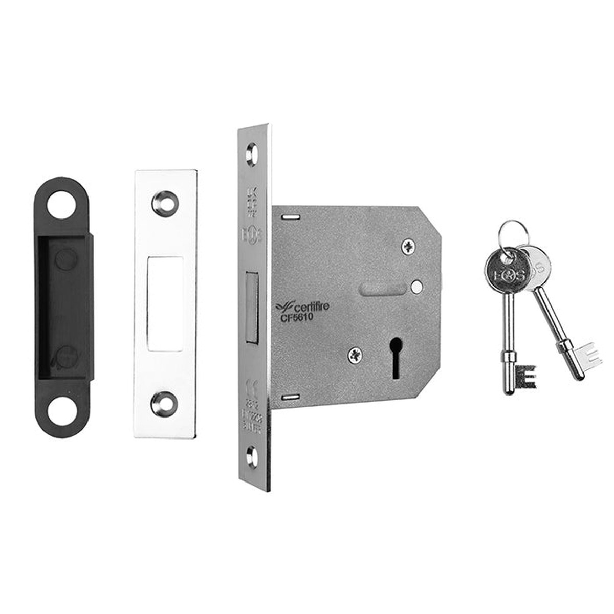 Eurospec - 3 Lever Deadlock 76mm - Nickel Plate