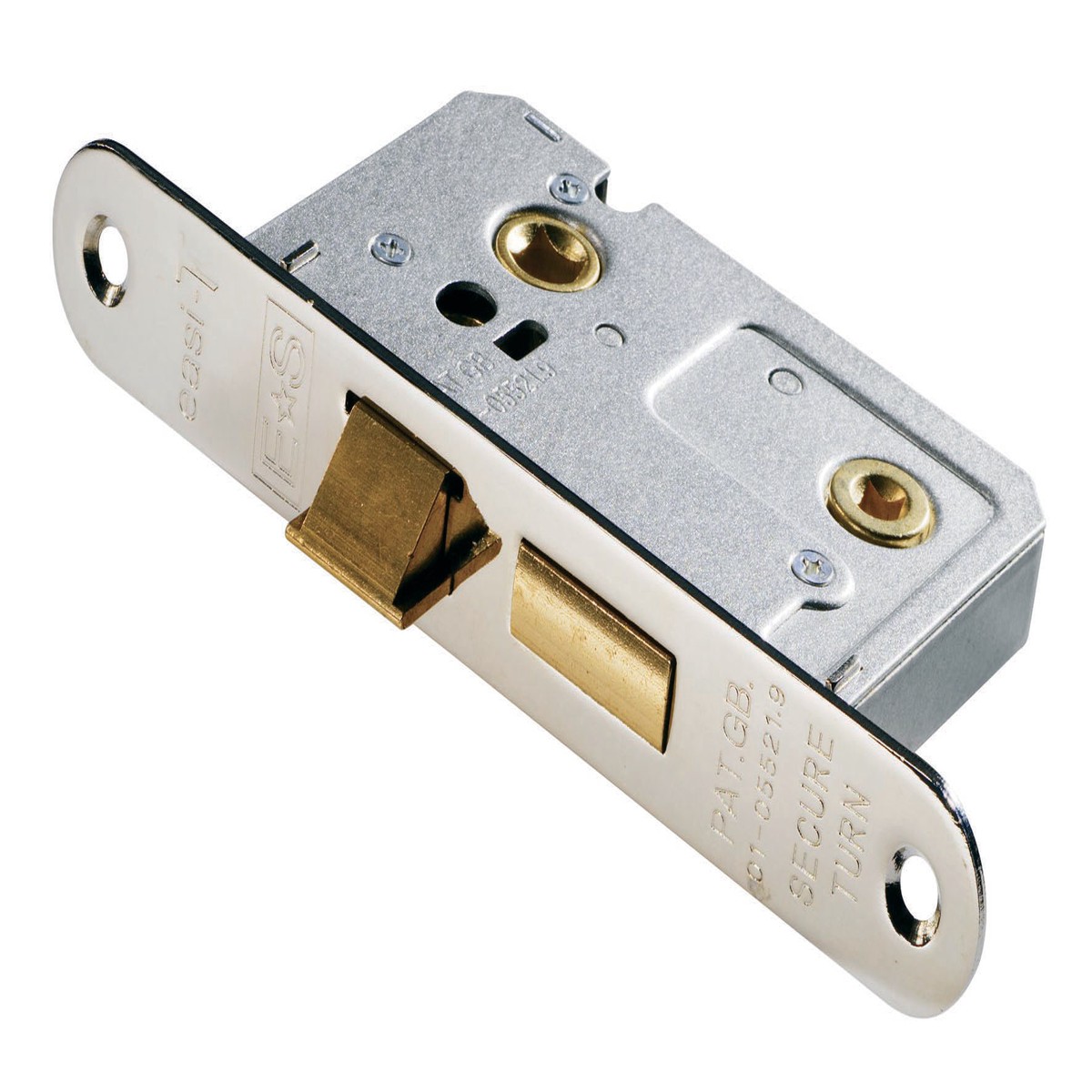 Eurospec - Easi-T Residential Bathroom Lock 65mm Radius - Satin Nickel
