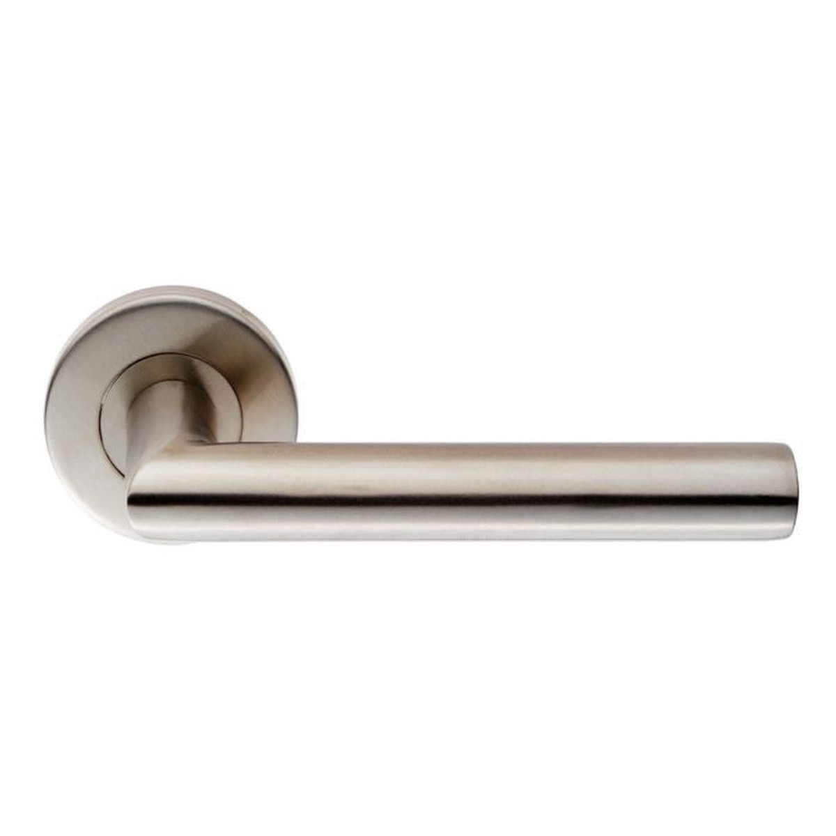 Eurospec - MITRED OVAL LEVER ON SPRUNG PUSH-ON ROUND ROSE - SSS