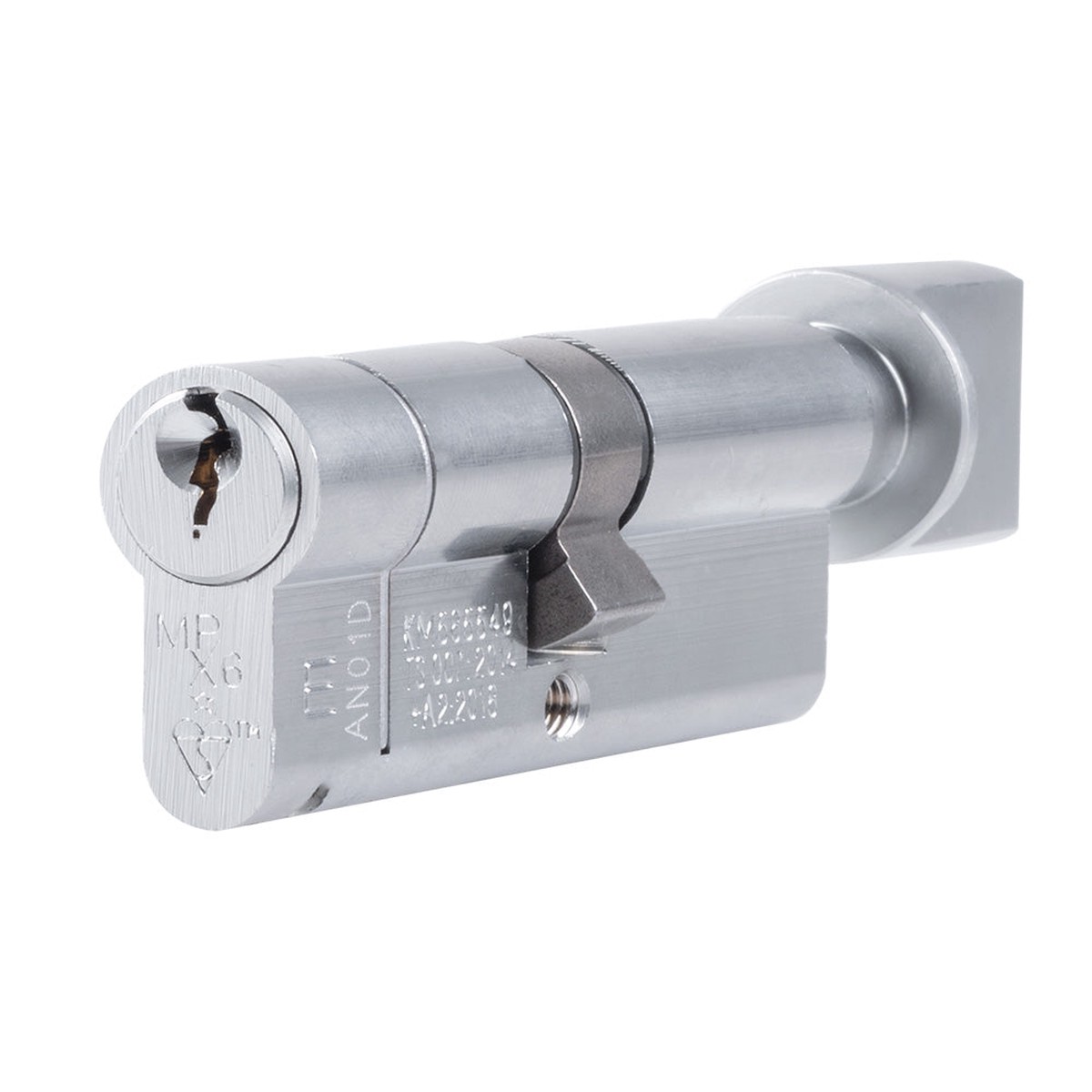 Eurospec - Mpx6 Euro Cylinder & Turn 80mm Ktd - Satin Chrome