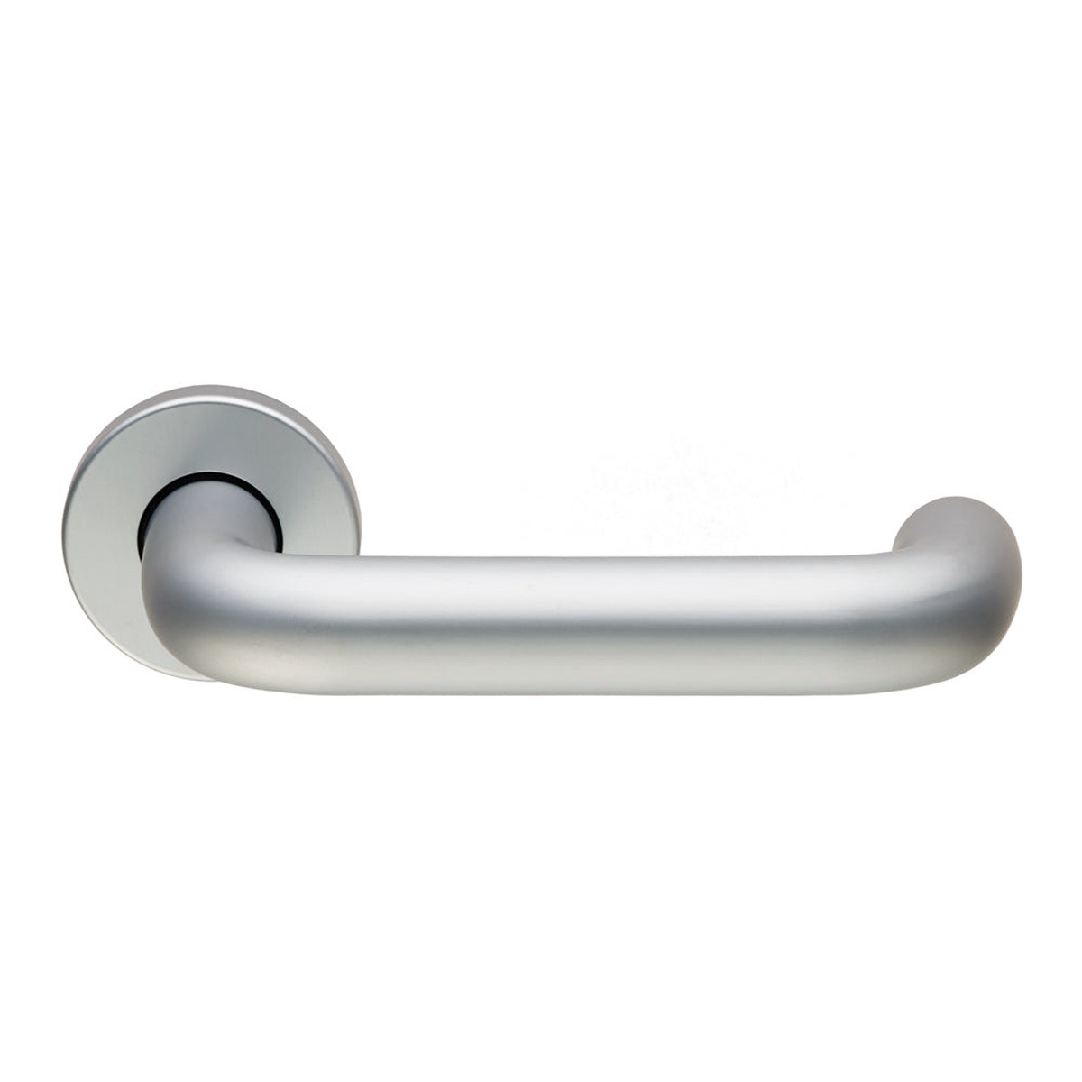 Eurospec - Safety Lever on Sprung Rose - Satin Anodised Aluminium