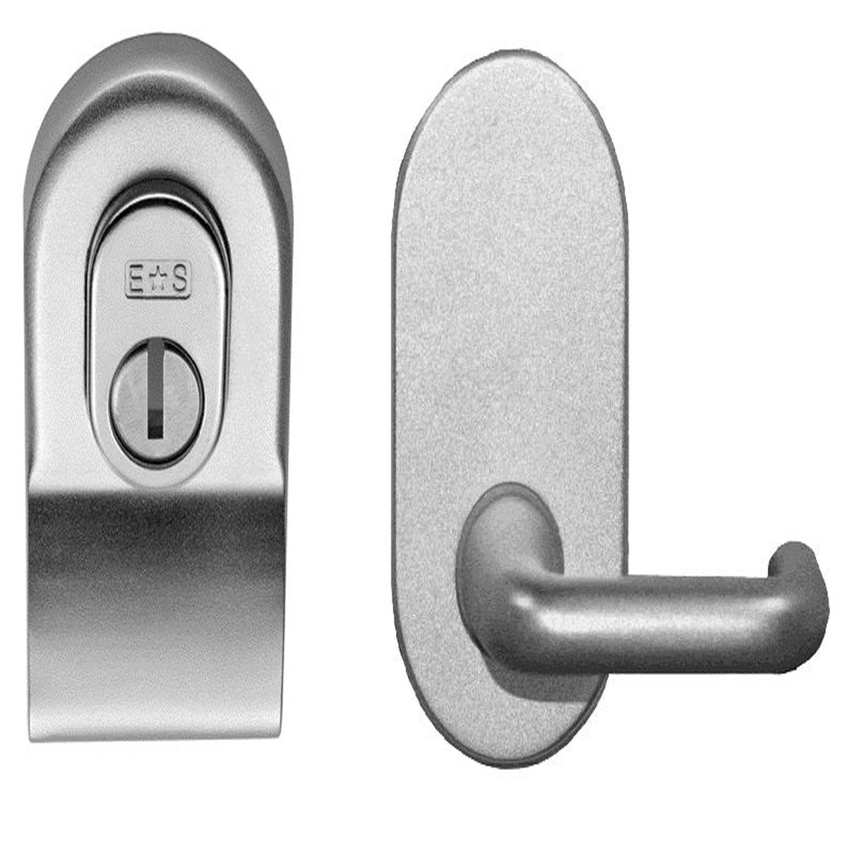 Eurospec - Security Cylinder Pull with Mini Lever - Satin Chrome
