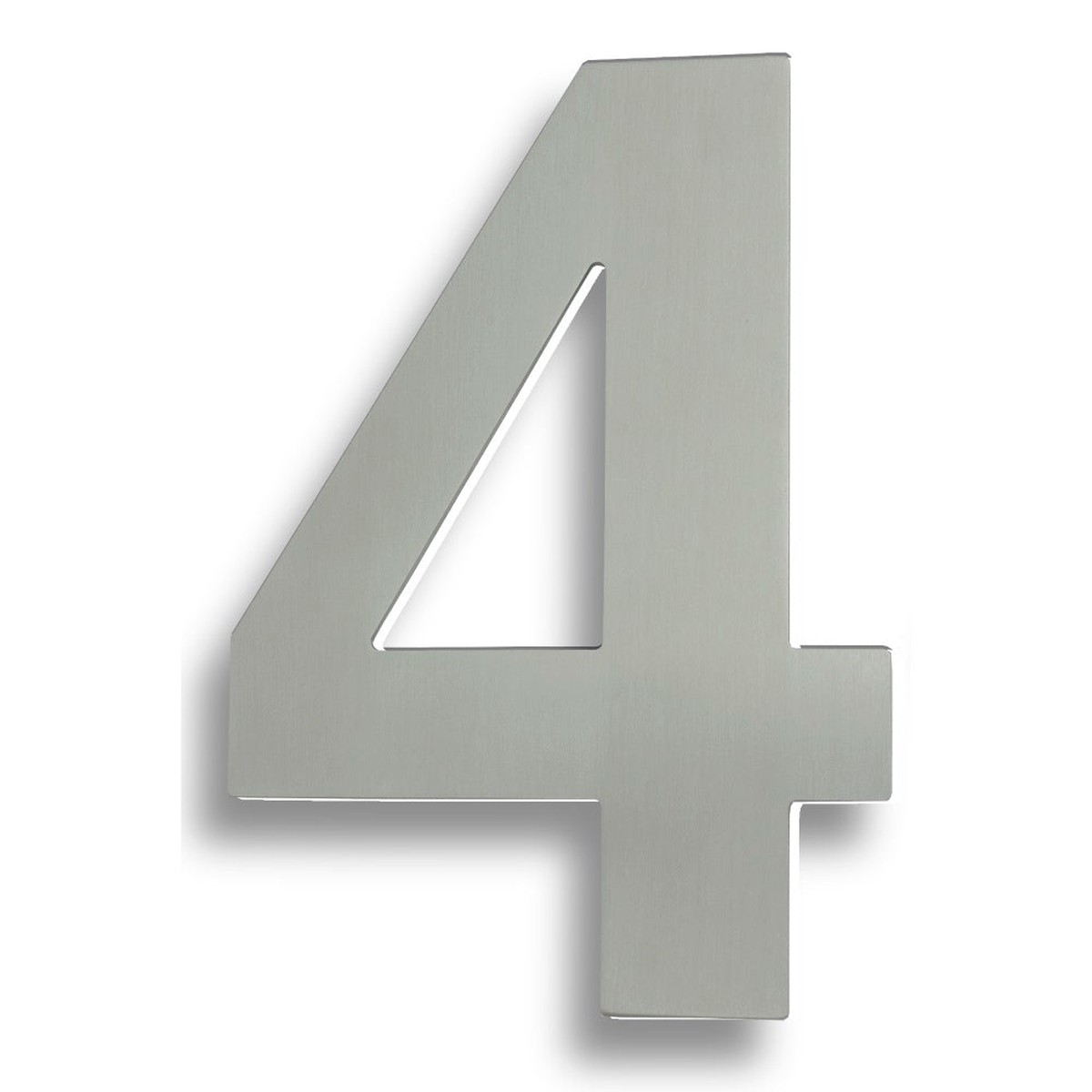 Eurospec - Stainless Steel 7" Numerals (0-9) (Number 4) - Bright Stainless Steel