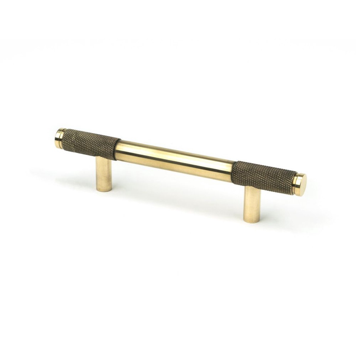 From The Anvil - Aged Brass Half Brompton Pull Handle - Small