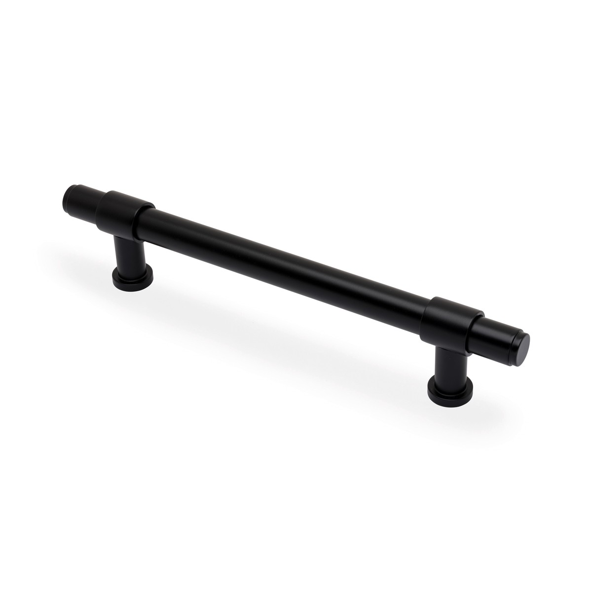 Alexander & Wilks Kingston Plain Pull Handle-Black-160mm c/c