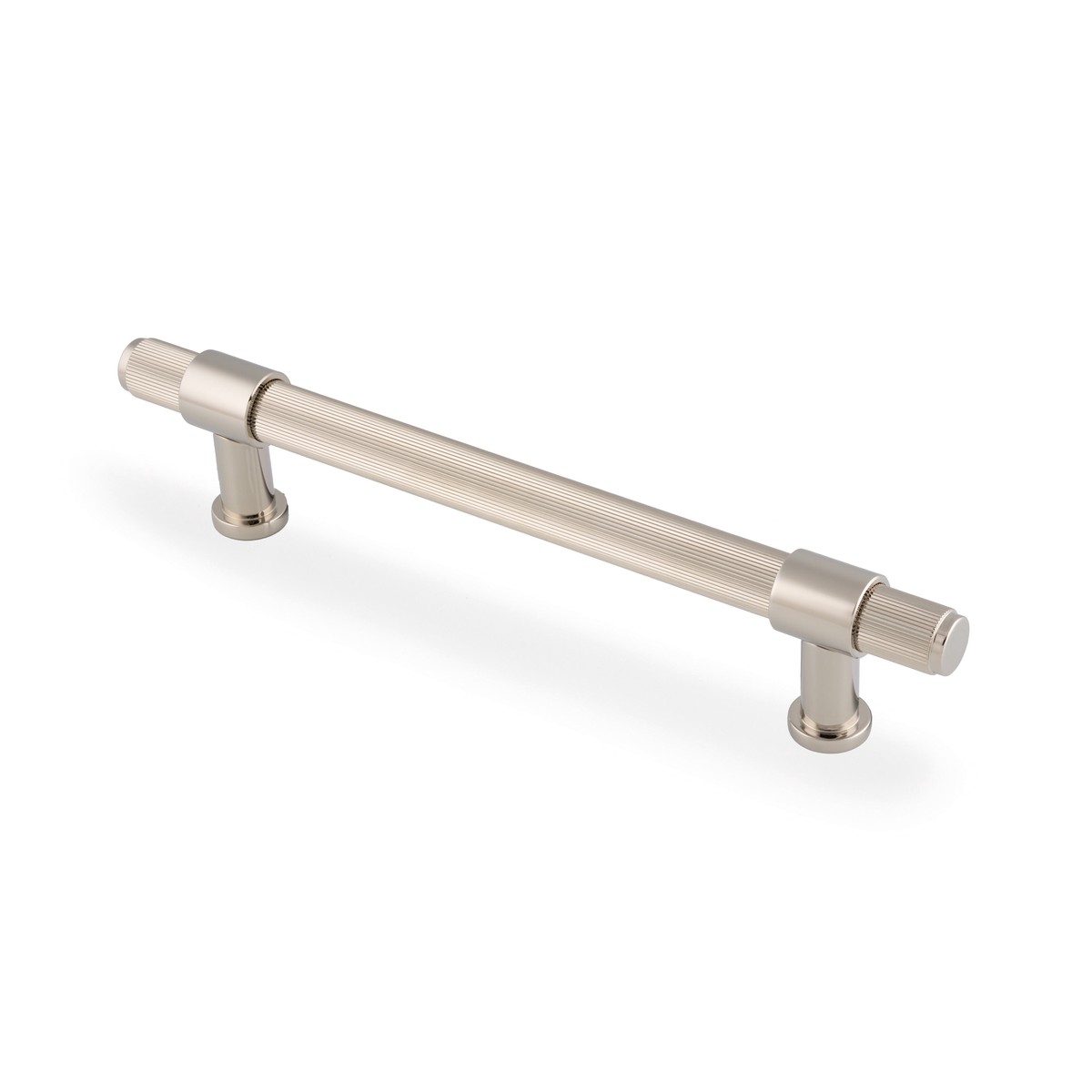 Alexander & Wilks Kingston Reeded Pull Handle-Polished Nickel PVD-160mm c/c