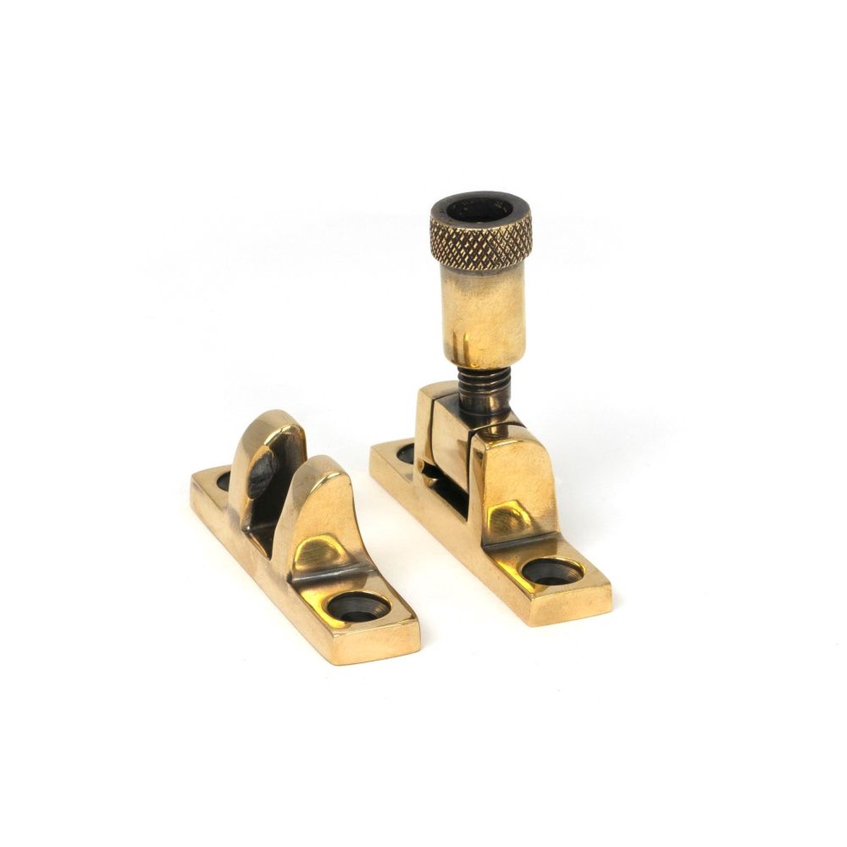 From The Anvil - Aged Brass Brompton Brighton Fastener - Narrow (Square)