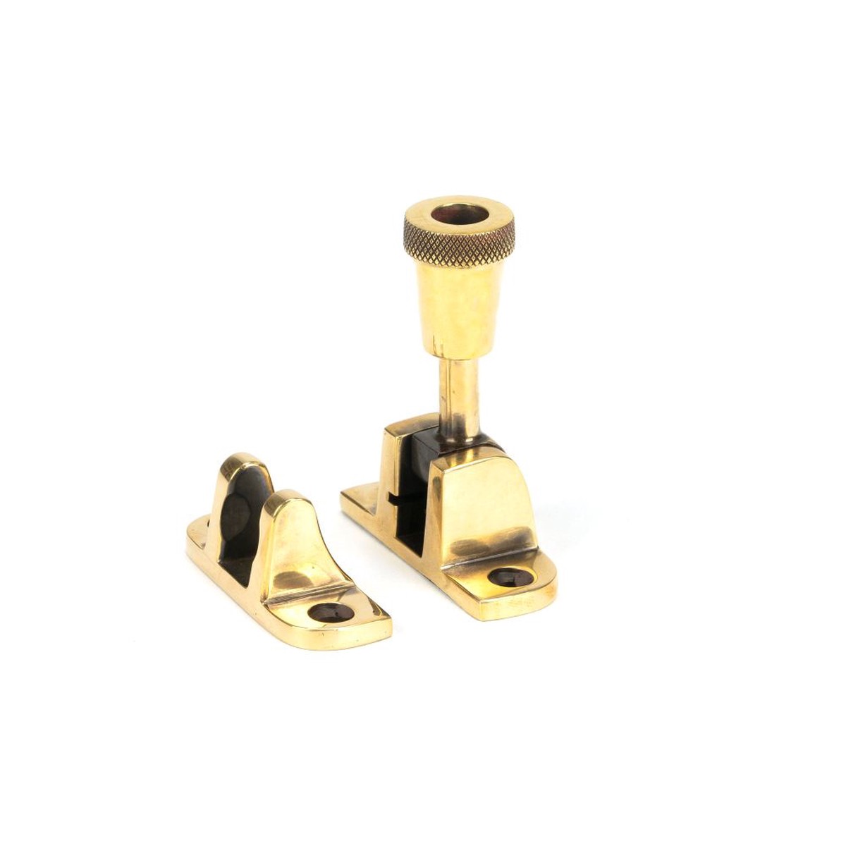 From The Anvil - Aged Brass Brompton Brighton Fastener (Radiused)