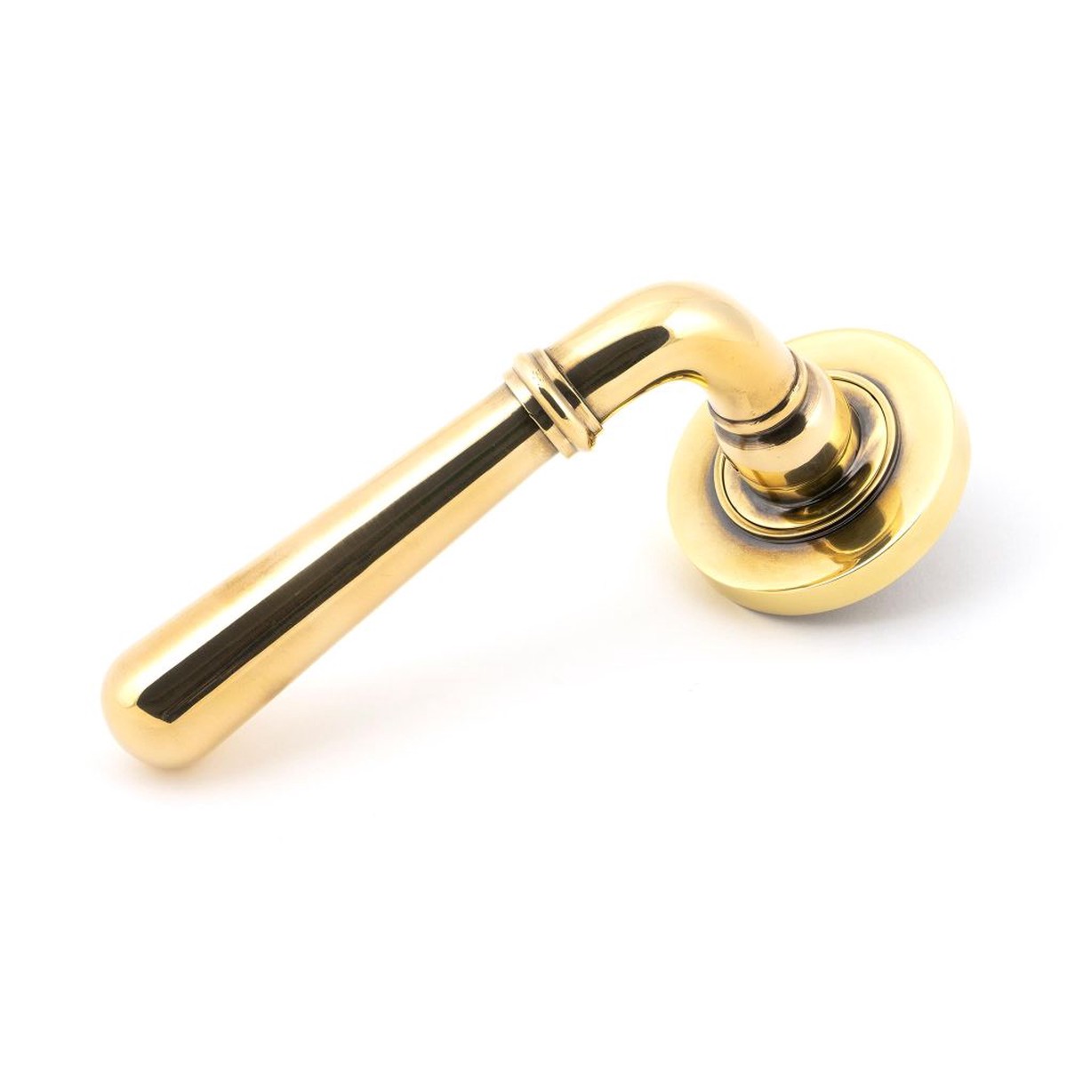 From The Anvil - Aged Brass Newbury Lever on Rose Set (Plain) - Unsprung