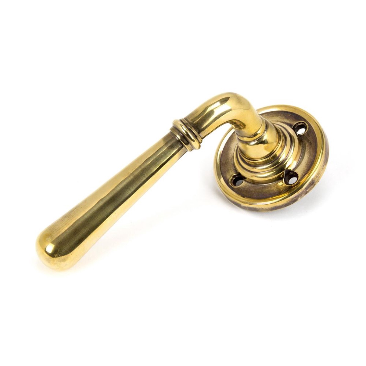 From The Anvil - Aged Brass Newbury Lever on Rose Set - Unsprung