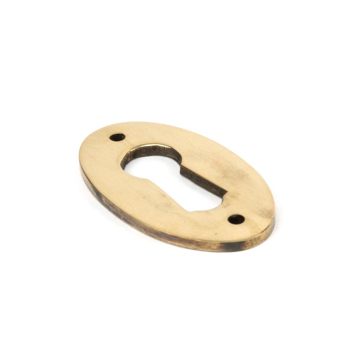 From The Anvil - Aged Brass Oval Escutcheon