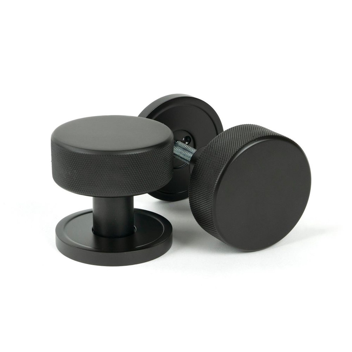 From The Anvil - Aged Bronze Brompton Mortice/Rim Knob Set (Plain)