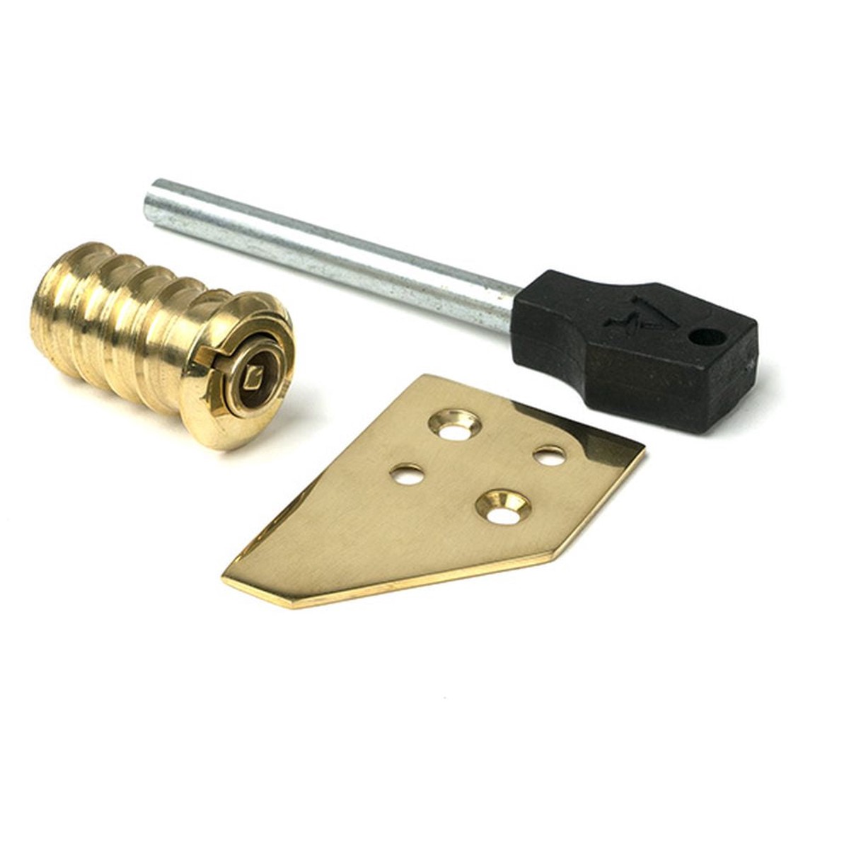 Hot Sale From The Anvil - Polished Brass Key-Flush Sash Stop