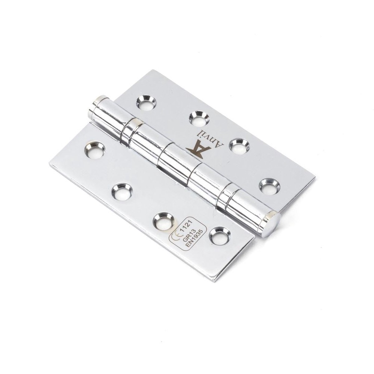 From The Anvil - Polished Chrome 4" Ball Bearing Butt Hinge (pair) ss