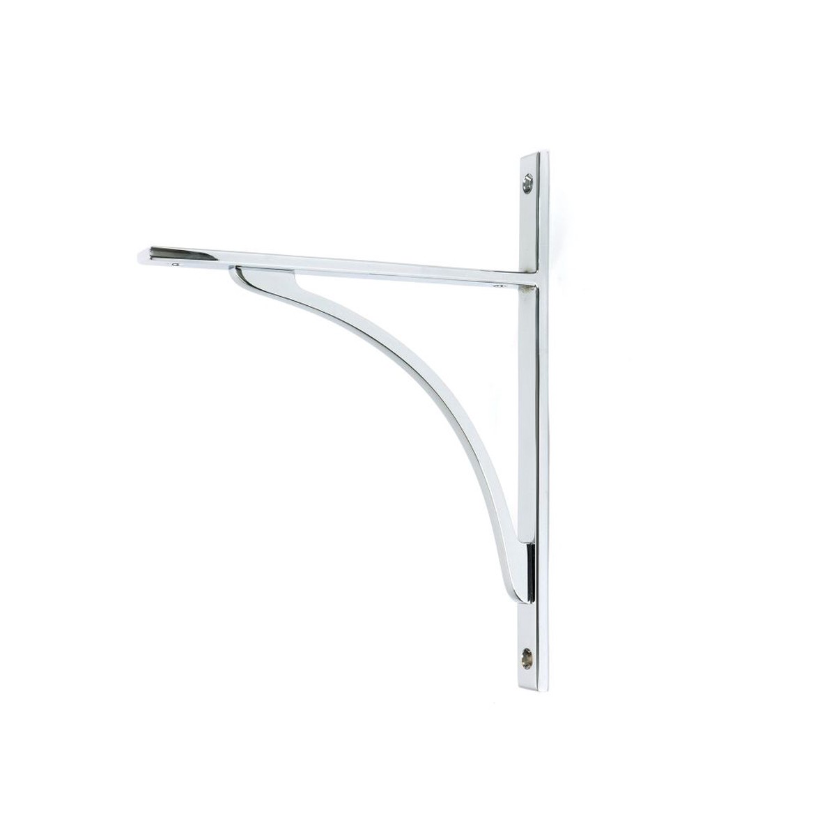From The Anvil - Polished Chrome Apperley Shelf Bracket (260mm x 200mm)