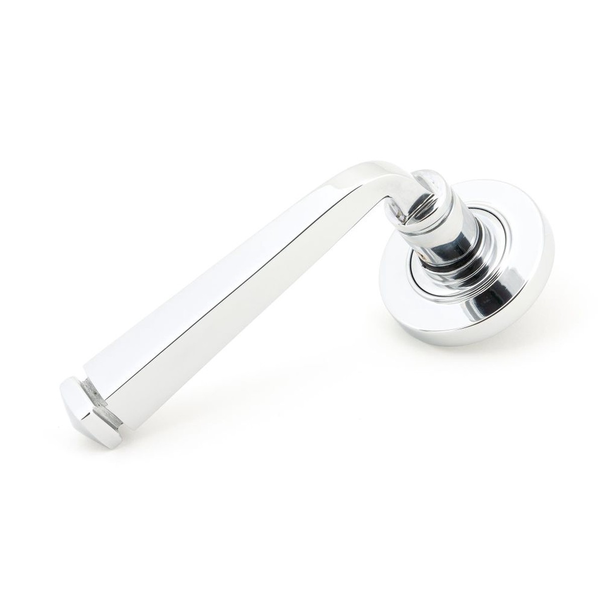 From The Anvil - Polished Chrome Avon Round Lever on Rose Set (Plain)