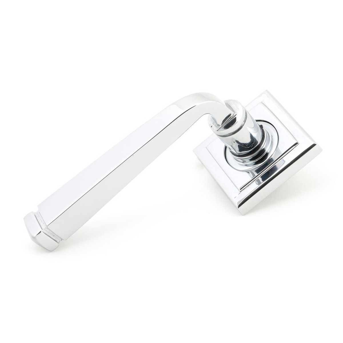 From The Anvil - Polished Chrome Avon Round Lever on Rose Set (Square)
