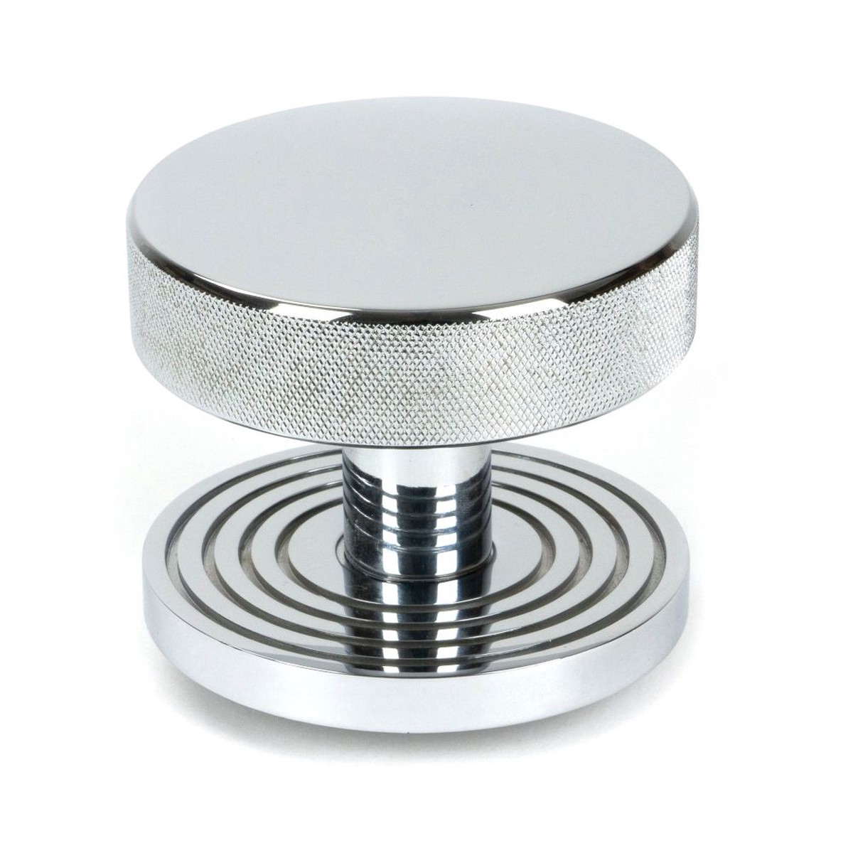 From The Anvil - Polished Chrome Brompton Centre Door Knob (Beehive)