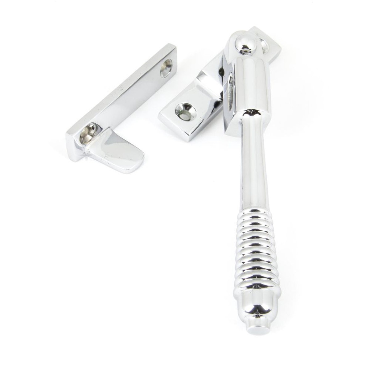 From The Anvil - Polished Chrome Night-Vent Locking Reeded Fastener