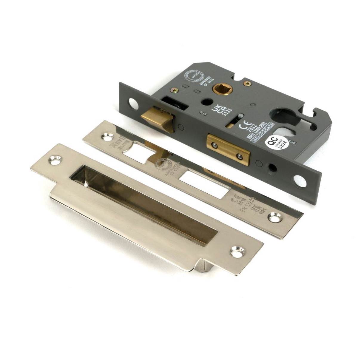 From The Anvil - Polished Nickel 2.5" Euro Profile Sash Lock