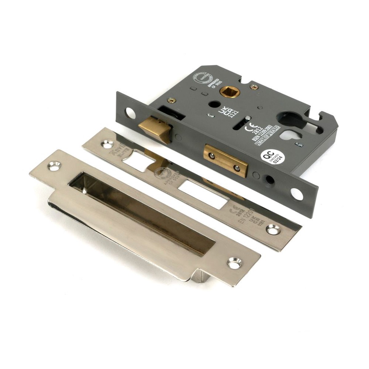 From The Anvil - Polished Nickel 3" Euro Profile Sash Lock