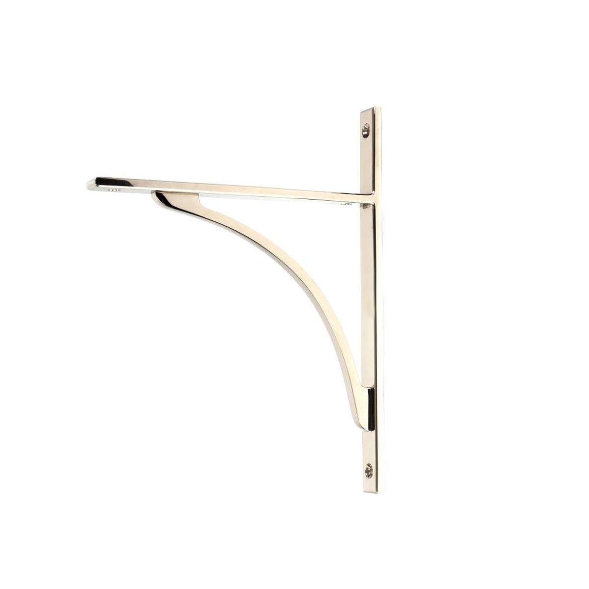 From The Anvil - Polished Nickel Apperley Shelf Bracket (260mm x 200mm)