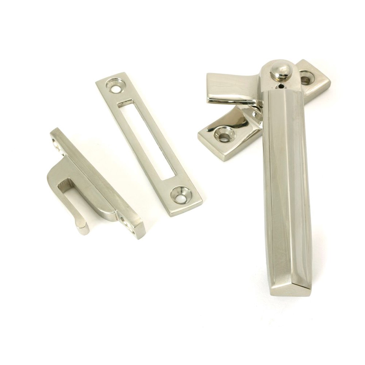 From The Anvil - Polished Nickel Locking Art Deco Fastener - RH