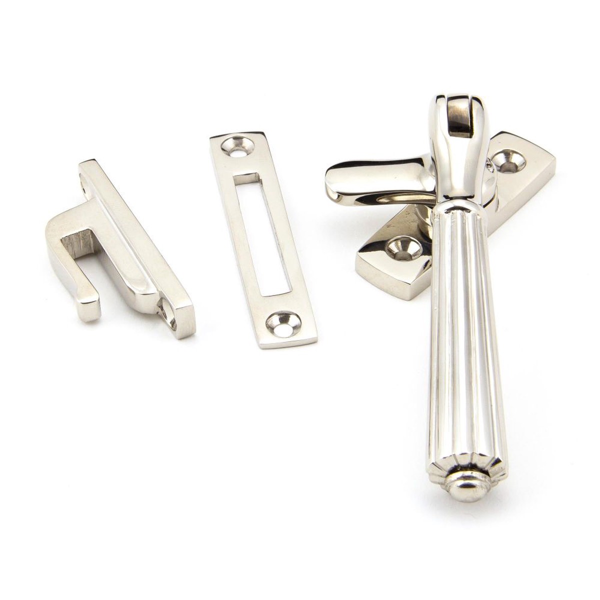 From The Anvil - Polished Nickel Locking Hinton Fastener