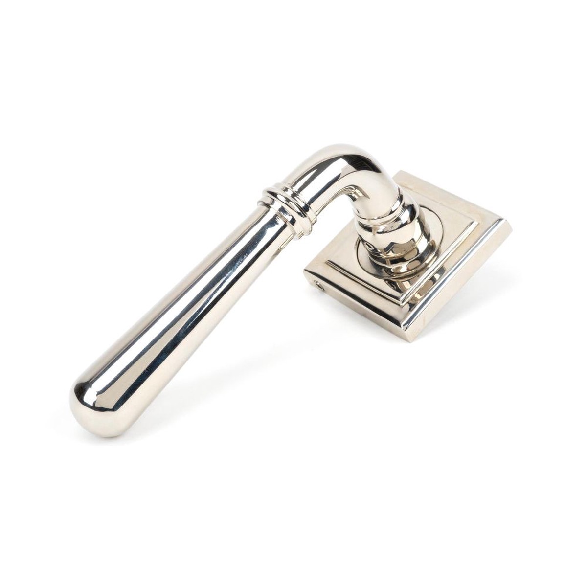 From The Anvil - Polished Nickel Newbury Lever on Rose Set (Square) - Unsprung