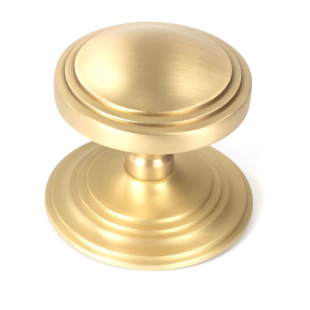From The Anvil - Satin Brass Art Deco Centre Door Knob