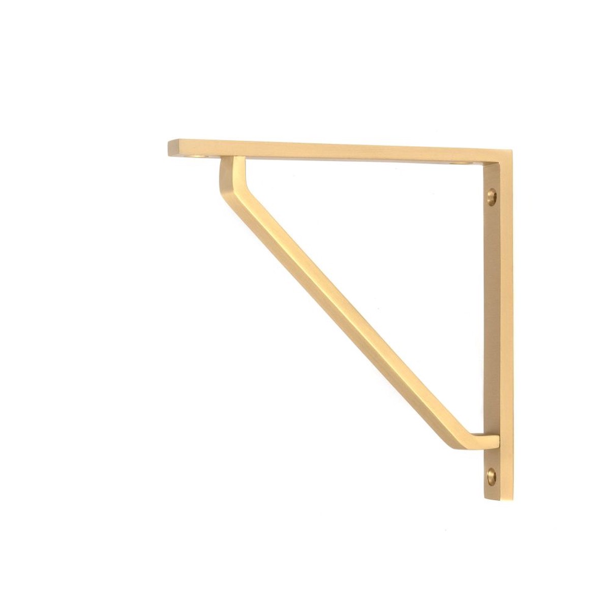 From The Anvil - Satin Brass Barton Shelf Bracket (150mm x 150mm)